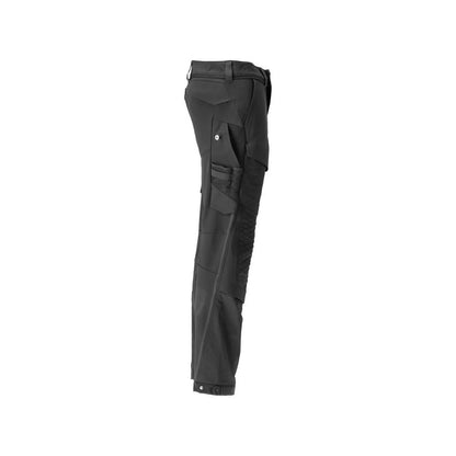 Broek, kniezakken, duurzame, stretchbroek, zwart