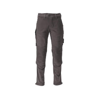 Broek, kniezakken, duurzame, stretchbroek, antracietgrijs
