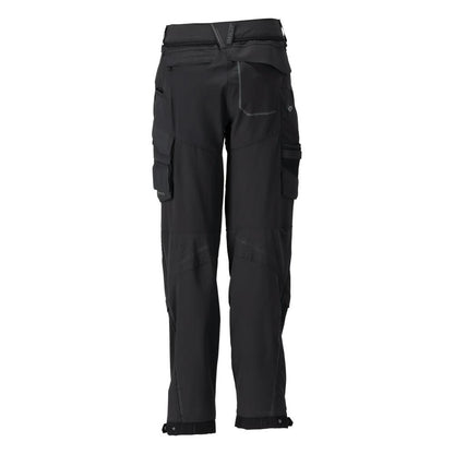 Broek met kniezakken, damesbroek, zwart