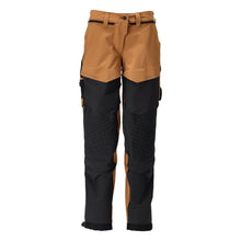 Pantalon avec poches genoux, pantalon pour femme, marron noisette/noir