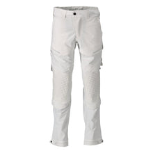 Broek, kniezakken, stretch, lichte broek, wit