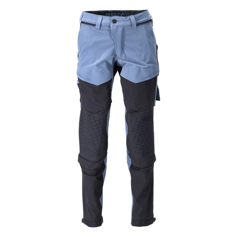 Pantalon, poches genoux, stretch, pantalon léger, bleu pierre/bleu noir