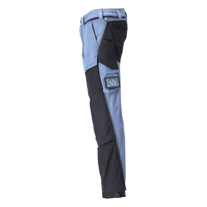 Pantalon, poches genoux, stretch, pantalon léger, bleu pierre/bleu noir