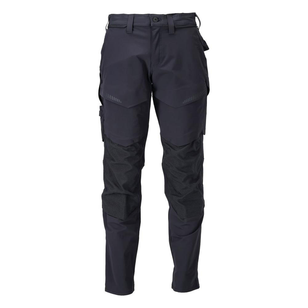 Broek met kniezakken, ULTIMATE STRETCH broek, zwartblauw
