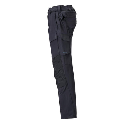 Broek met kniezakken, ULTIMATE STRETCH broek, zwartblauw