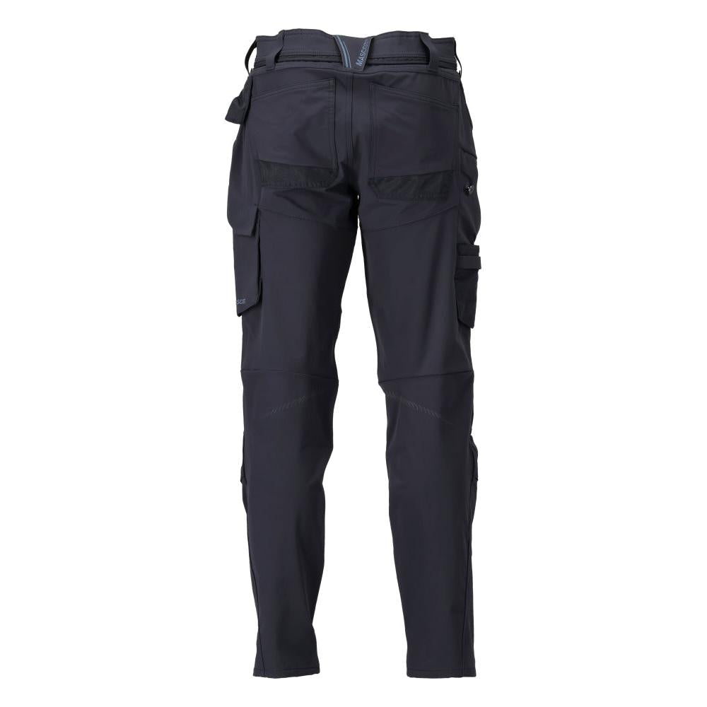 Broek met kniezakken, ULTIMATE STRETCH broek, zwartblauw