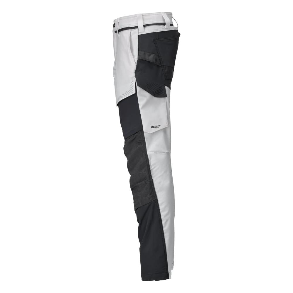 Broek met kniezakken, broek ULTIMATE STRETCH, wit/antracietgrijs