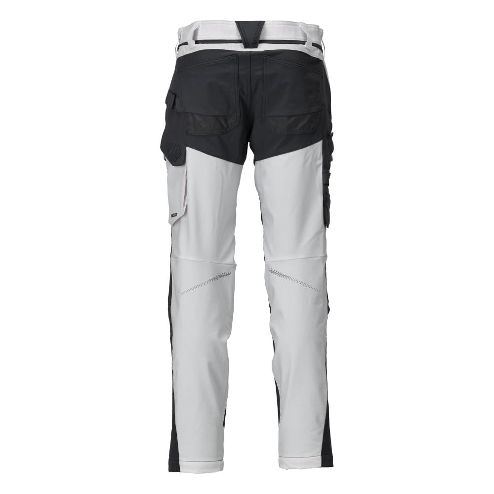Broek met kniezakken, broek ULTIMATE STRETCH, wit/antracietgrijs