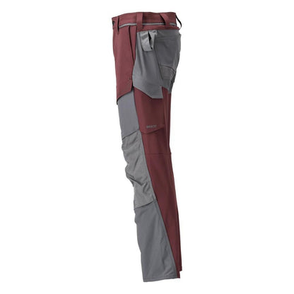 Broek met kniezakken, broek ULTIMATE STRETCH, bordeaux/antracietgrijs