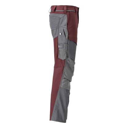 Broek met kniezakken, broek ULTIMATE STRETCH, bordeaux/antracietgrijs