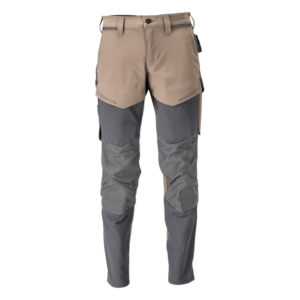 Pantalon avec poches genoux, pantalon ULTIMATE STRETCH, beige sable foncé/gris anthracite