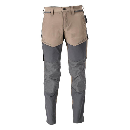 Pantalon avec poches genoux, pantalon ULTIMATE STRETCH, beige sable foncé/gris anthracite