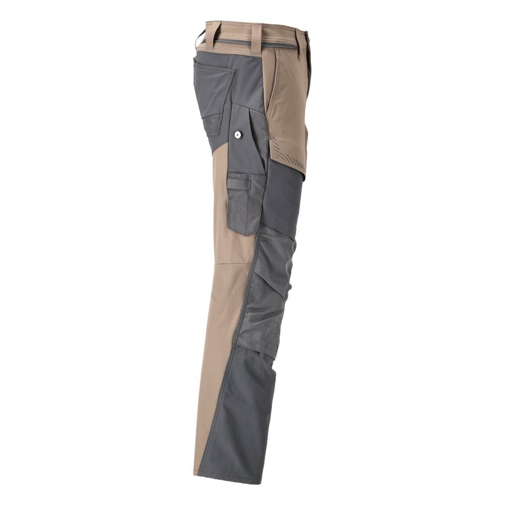 Pantalon avec poches genoux, pantalon ULTIMATE STRETCH, beige sable foncé/gris anthracite