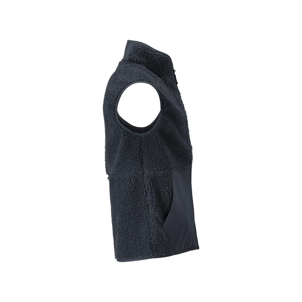 Gilet en fourrure de fibre avec gilet thermique à fermeture éclair