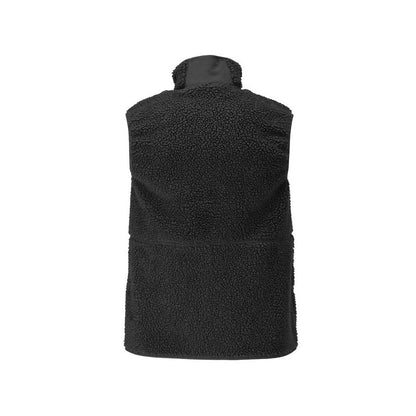 Gilet en fourrure de fibre avec gilet thermique à fermeture éclair
