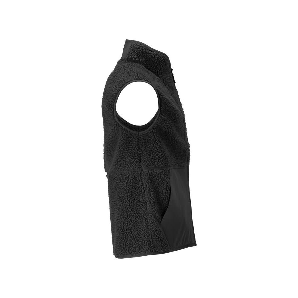 Gilet en fourrure de fibre avec gilet thermique à fermeture éclair
