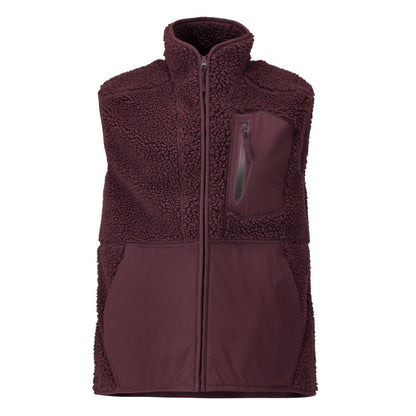 Gilet en fourrure de fibre avec gilet thermique à fermeture éclair
