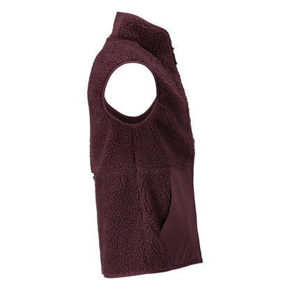 Gilet en fourrure de fibre avec gilet thermique à fermeture éclair