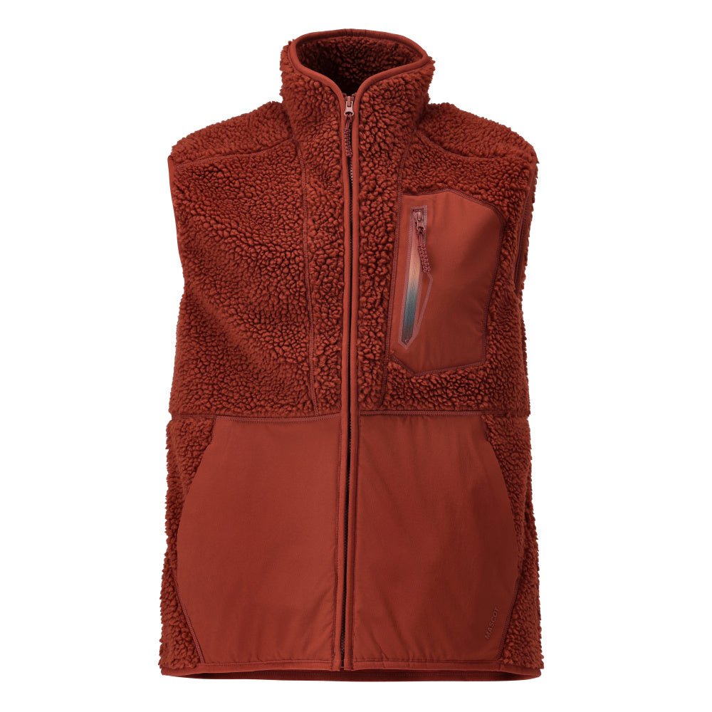 Gilet en fourrure de fibre avec gilet thermique à fermeture éclair