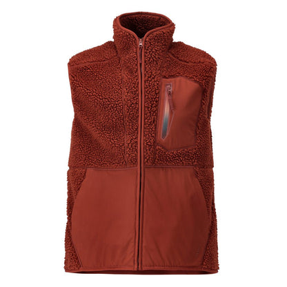 Gilet en fourrure de fibre avec gilet thermique à fermeture éclair