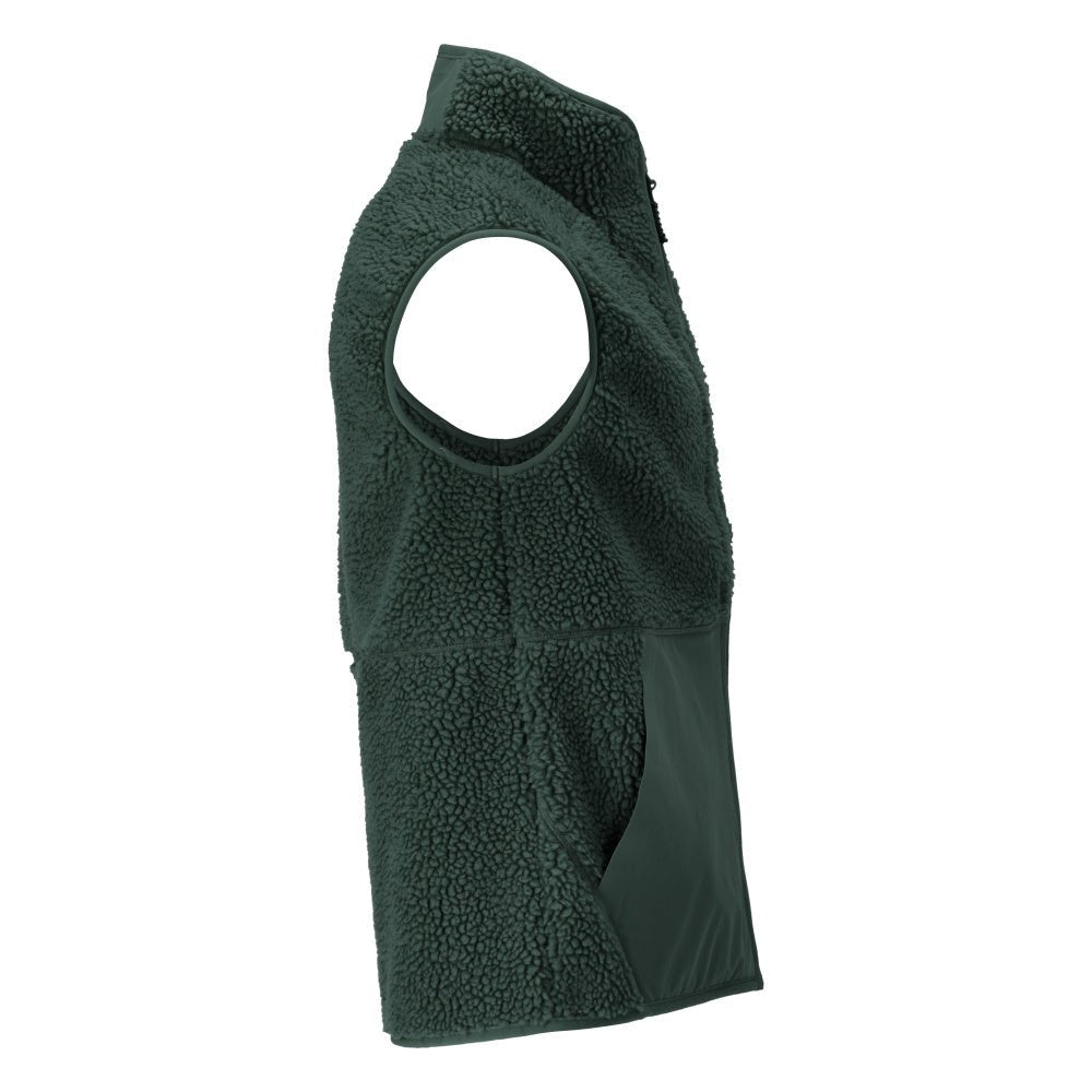 Gilet en fourrure de fibre avec gilet thermique à fermeture éclair