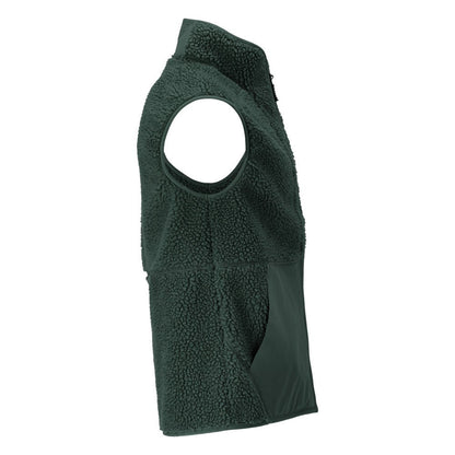Gilet en fourrure de fibre avec gilet thermique à fermeture éclair
