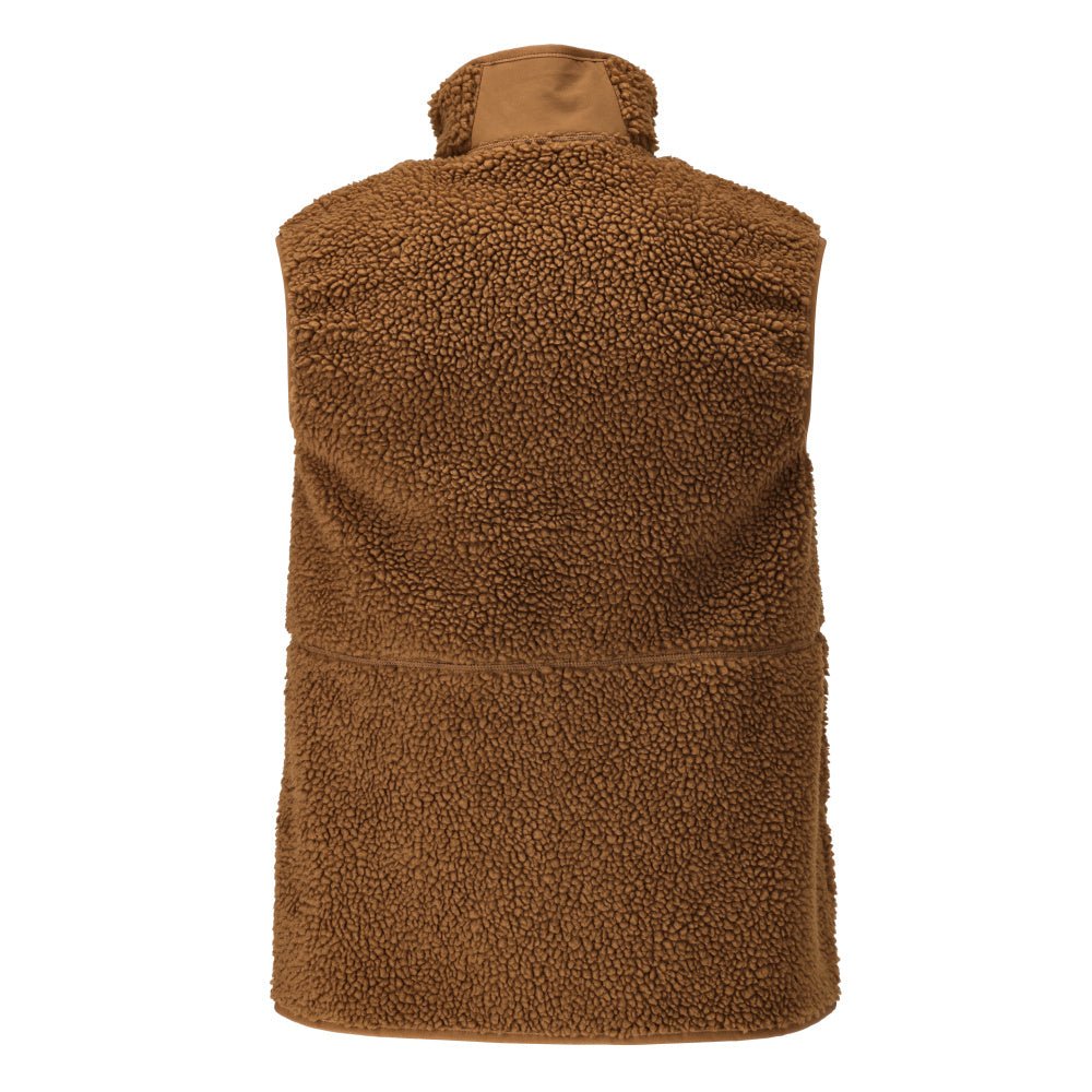 Gilet en fourrure de fibre avec gilet thermique à fermeture éclair