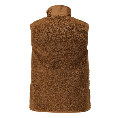 Gilet en fourrure de fibre avec gilet thermique à fermeture éclair