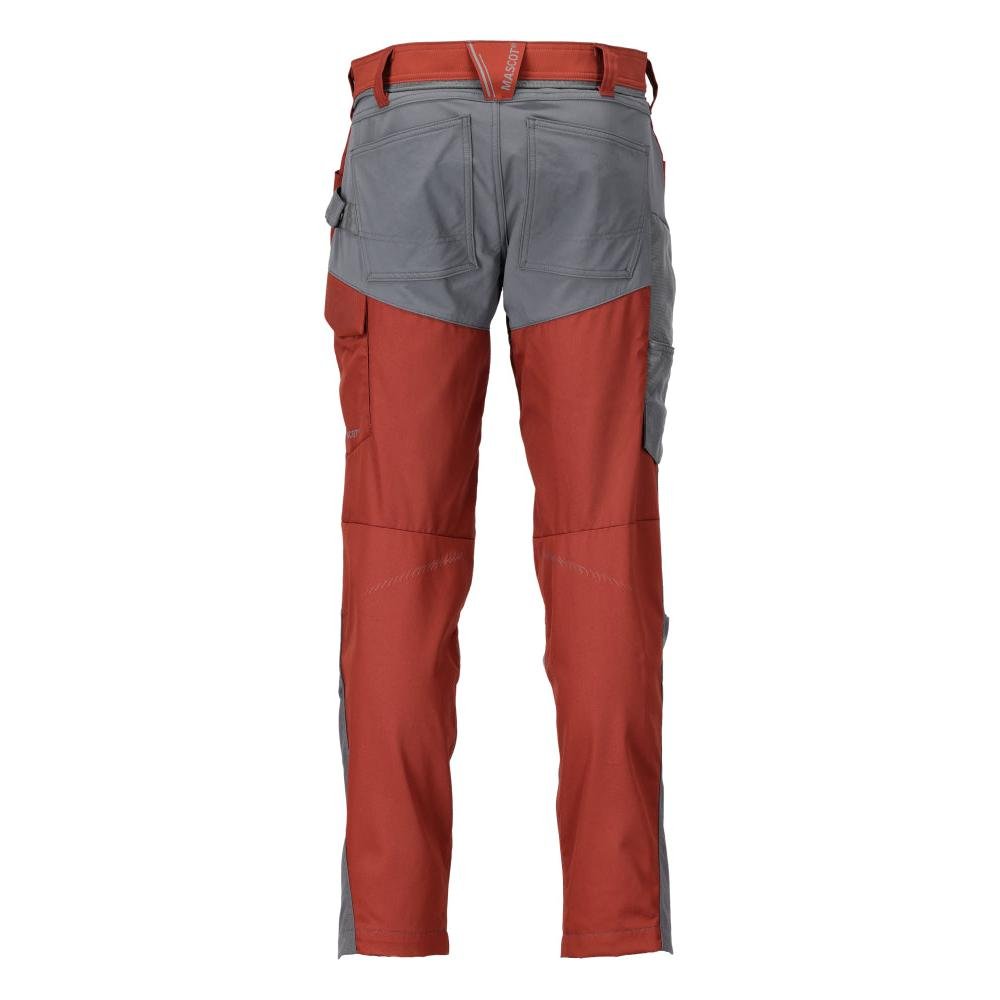 Broek met kniezakken broek, herfstrood/antracietgrijs