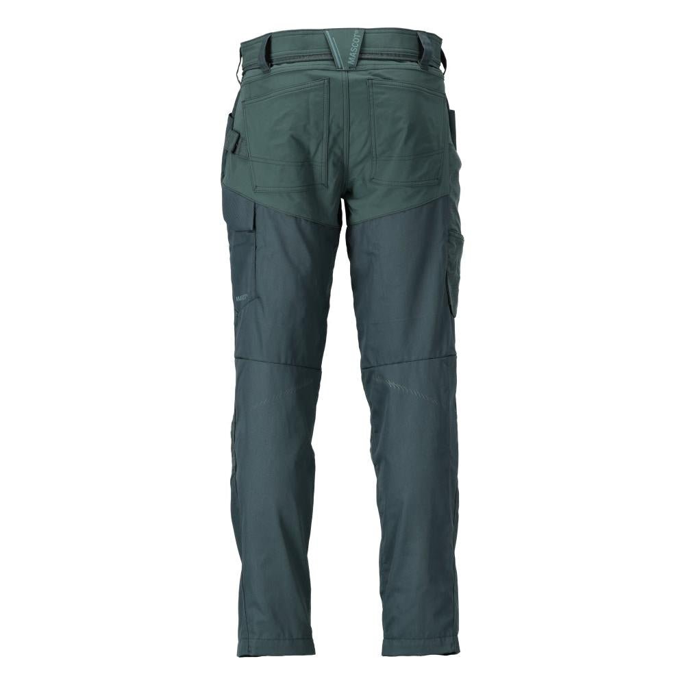 Pantalon avec poches genoux, vert forêt