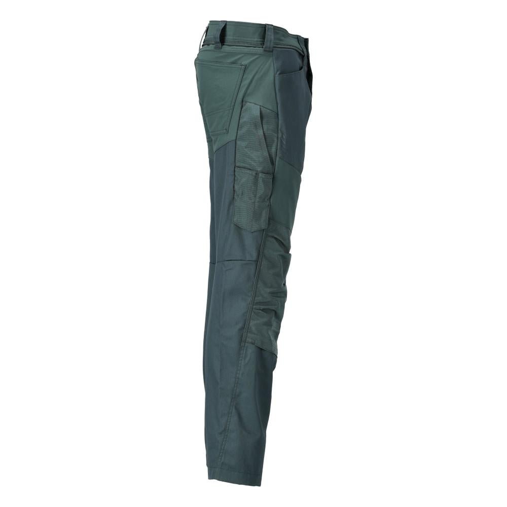 Pantalon avec poches genoux, vert forêt