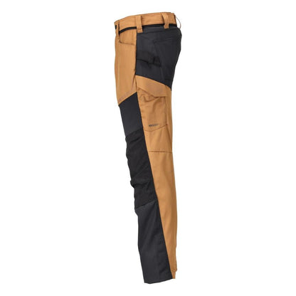 Broek met kniezakken broek, notenbruin/zwart