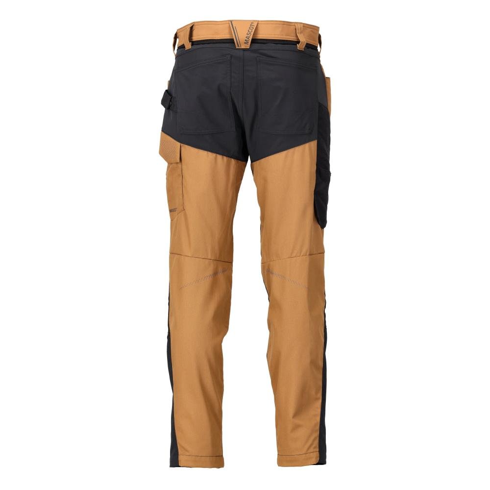 Broek met kniezakken broek, notenbruin/zwart