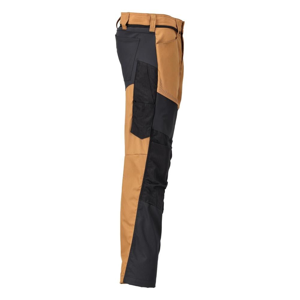 Broek met kniezakken broek, notenbruin/zwart