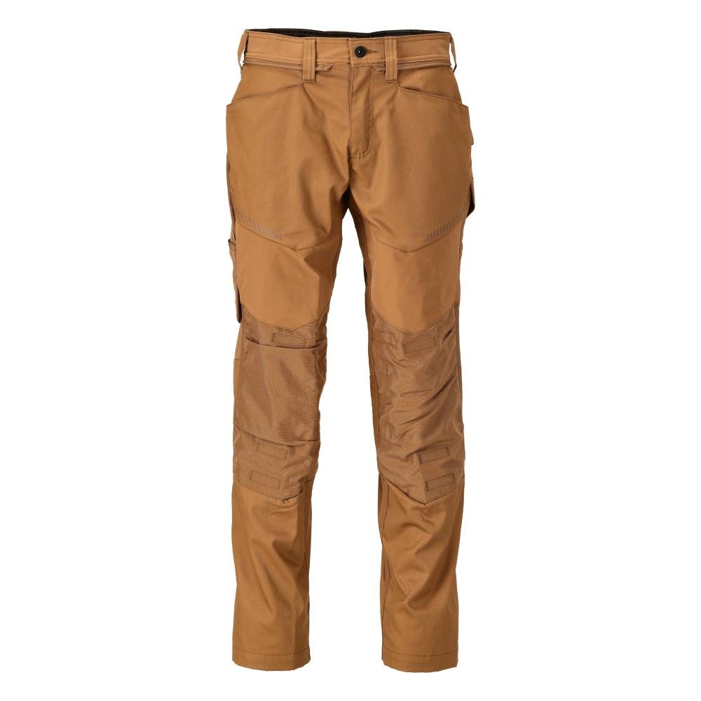 Broek met kniezakken broek, notenbruin
