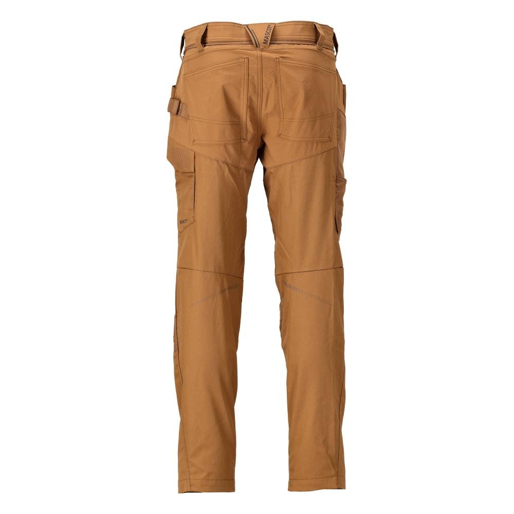 Broek met kniezakken broek, notenbruin
