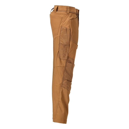 Broek met kniezakken broek, notenbruin