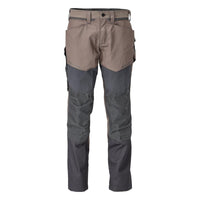 Pantalon avec poches genoux, beige sable foncé/gris anthracite