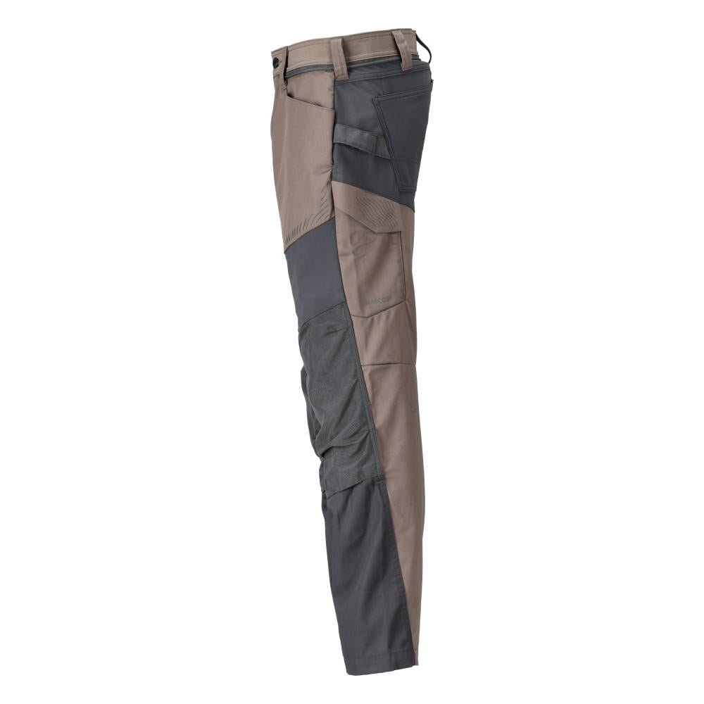 Broek met kniezakken broek, donker zandbeige/antracietgrijs