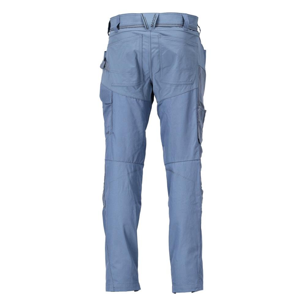 Broek met kniezakken Broek, steenblauw