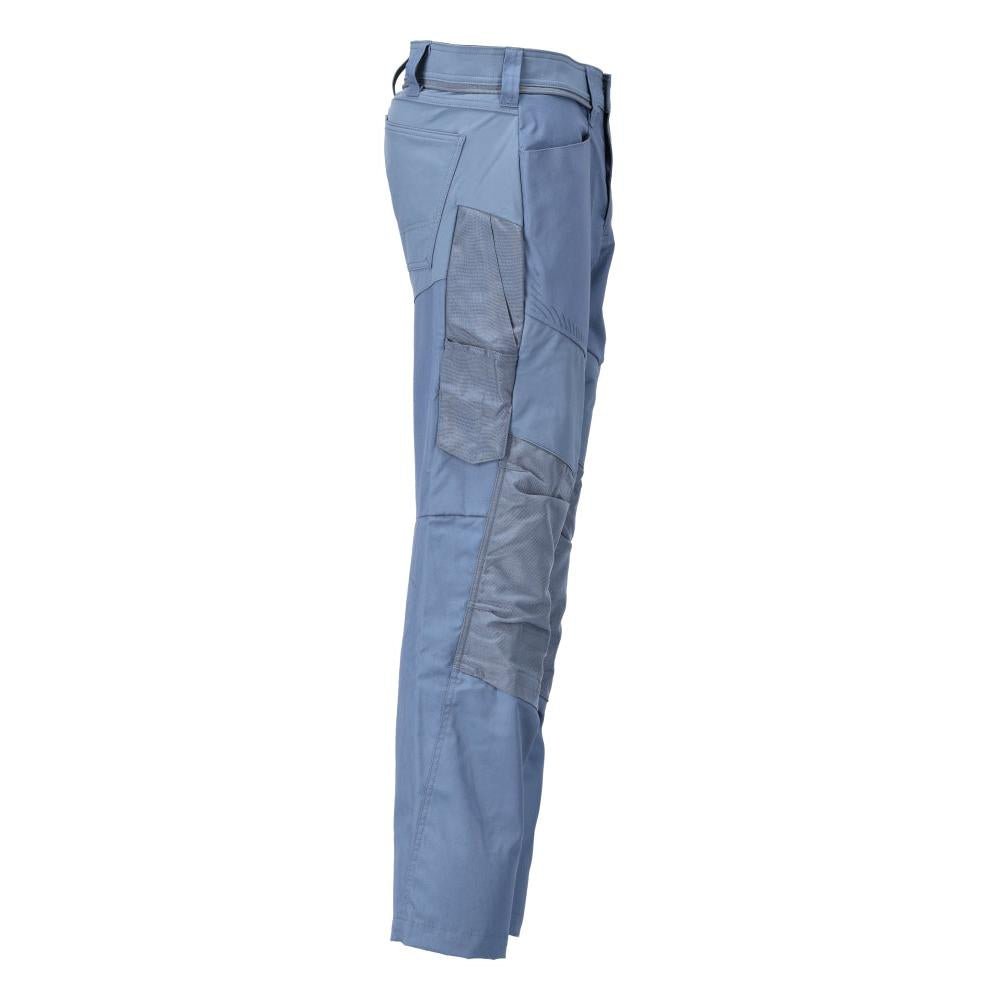 Broek met kniezakken Broek, steenblauw