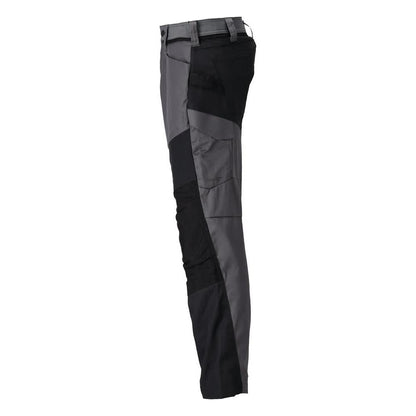 Pantalon avec poches genoux, gris anthracite/noir