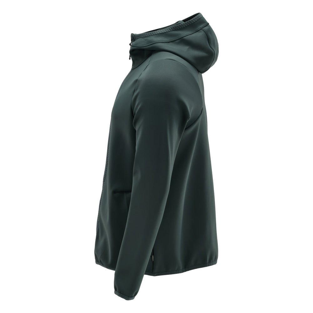 Pull polaire, capuche, veste micropolaire zippée, vert forêt