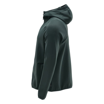Pull polaire, capuche, veste micropolaire zippée, vert forêt
