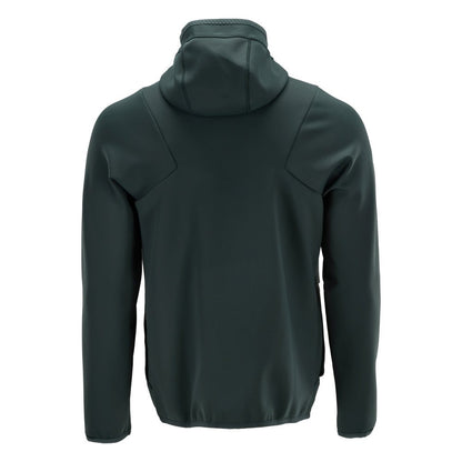 Pull polaire, capuche, veste micropolaire zippée, vert forêt