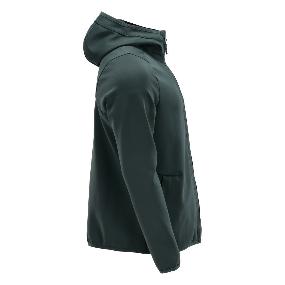 Pull polaire, capuche, veste micropolaire zippée, vert forêt