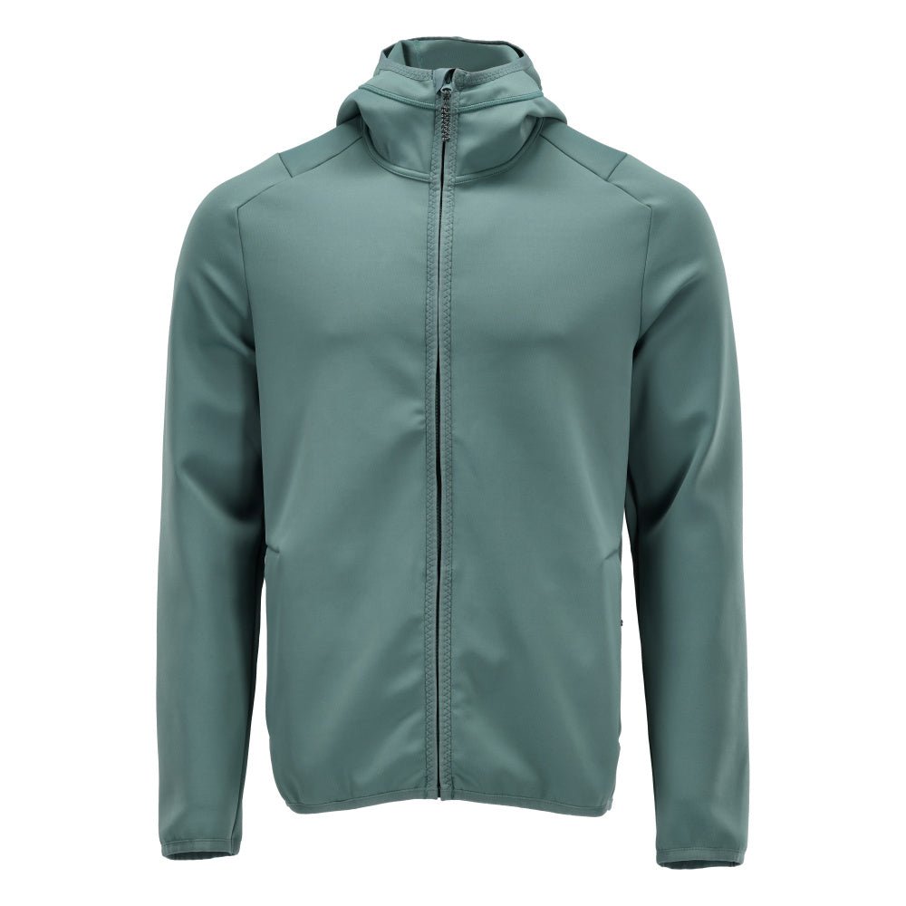 Pull polaire, capuche, veste micropolaire zippée, vert forêt clair