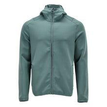 Fleece trui, capuchon, microfleece jack met ritssluiting, licht bosgroen