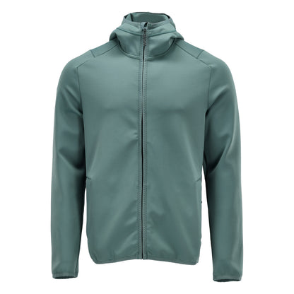 Pull polaire, capuche, veste micropolaire zippée, vert forêt clair