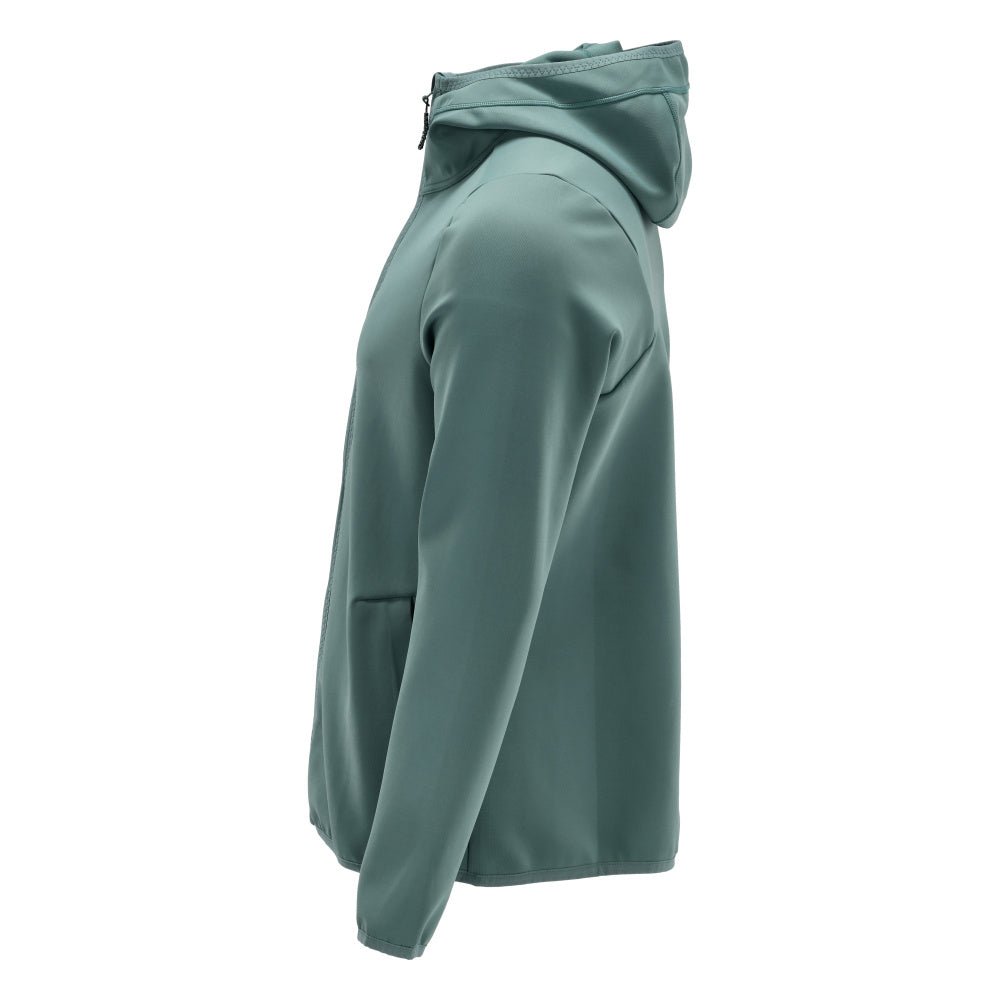 Pull polaire, capuche, veste micropolaire zippée, vert forêt clair